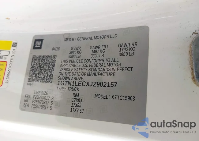 1GTN1LECXJZ902157: 43206722