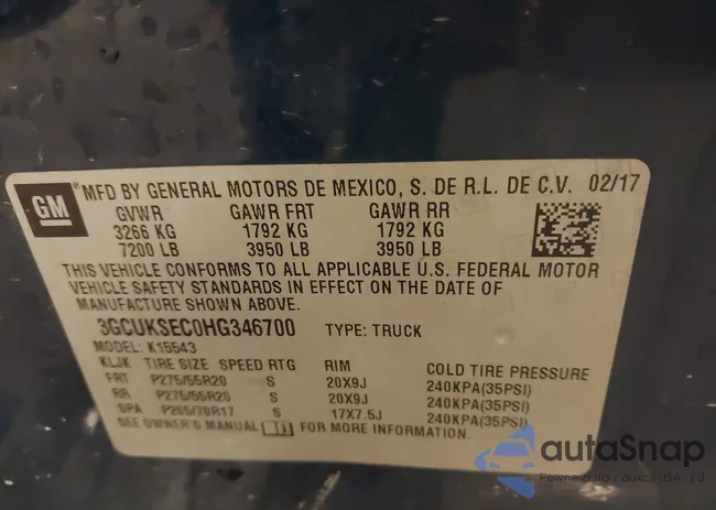 3GCUKSEC0HG346700: 43208074