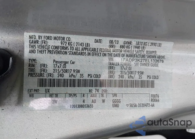 1FADP3K27EL132679: 43208297