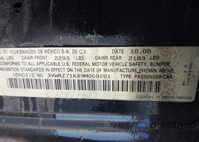 3VWRZ71KX9M059201: 43208298