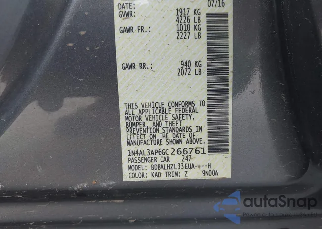 1N4AL3AP6GC266761: 43208345