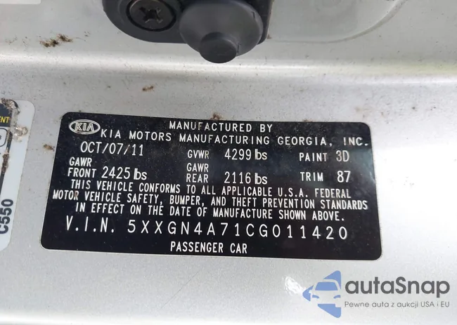 5XXGN4A71CG011420: 43208350