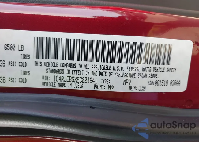 1C4RJEBGXEC221641: 43208362