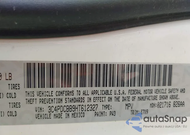 3C4PDCBB9HT612327: 43208375