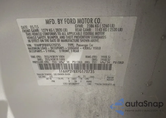 1FAHP2F8XFG170735: 43208417