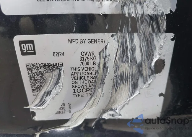 1GCPDKEK8RZ266528: 43208434