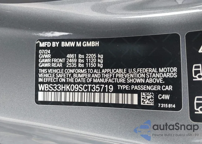 WBS33HK09SCT35719: 43207561