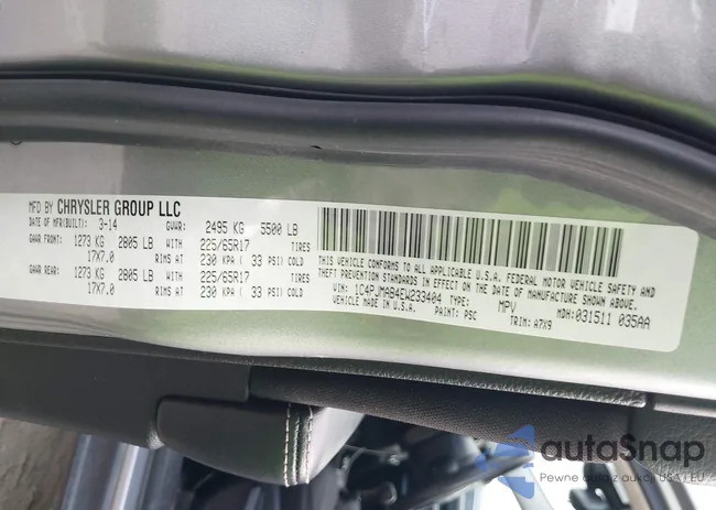 1C4PJMAB4EW233404: 43207640