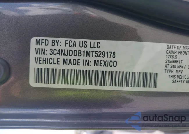 3C4NJDDB1MT529178: 43207774