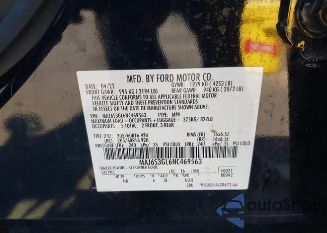 MAJ6S3GL6NC469563: 43207851