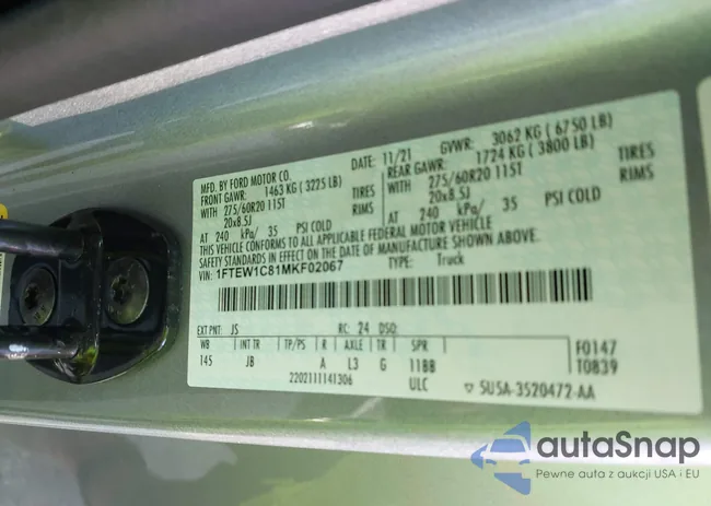 1FTEW1C81MKF02067: 43208960