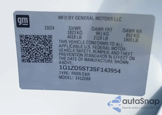 1G1ZD5ST3SF143954: 43209072