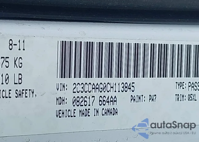 2C3CCAAG0CH113845: 43209075