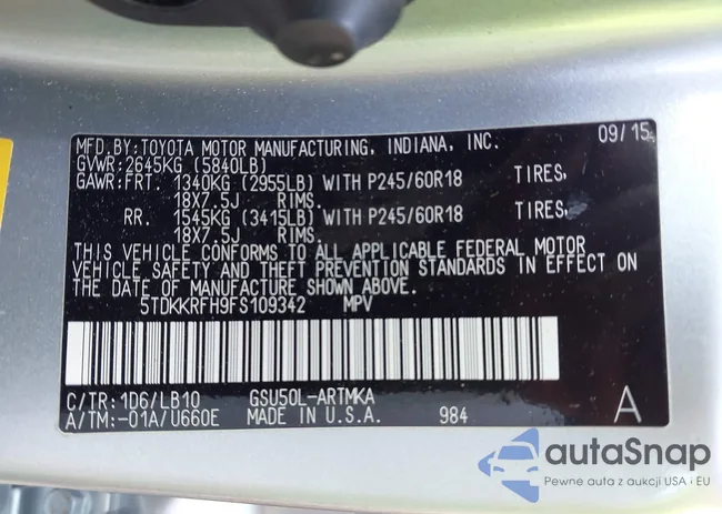 5TDKKRFH9FS109342: 43209133