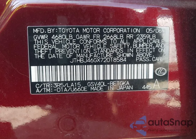 JTHBJ46GX72018584: 43209193