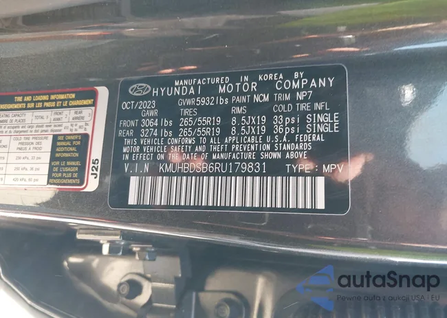 KMUHBDSB6RU179831: 43209237