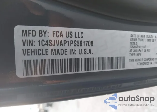 1C4SJVAP1PS561708: 43209275