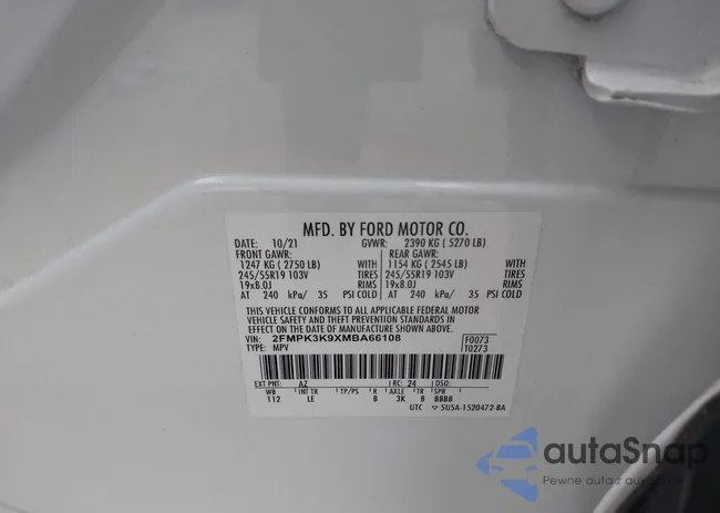 2FMPK3K9XMBA66108: 43209303