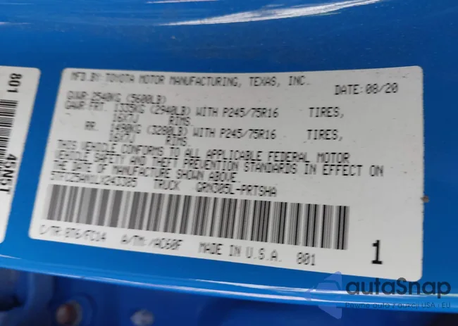 5TFCZ5AN1LX243385: 43209359