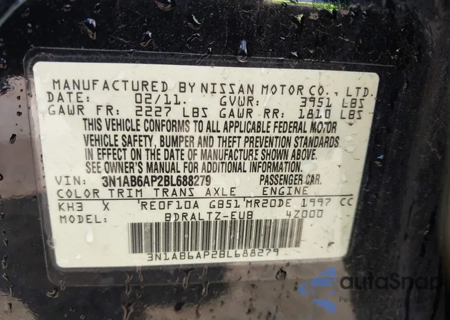 3N1AB6AP2BL688279: 43209390