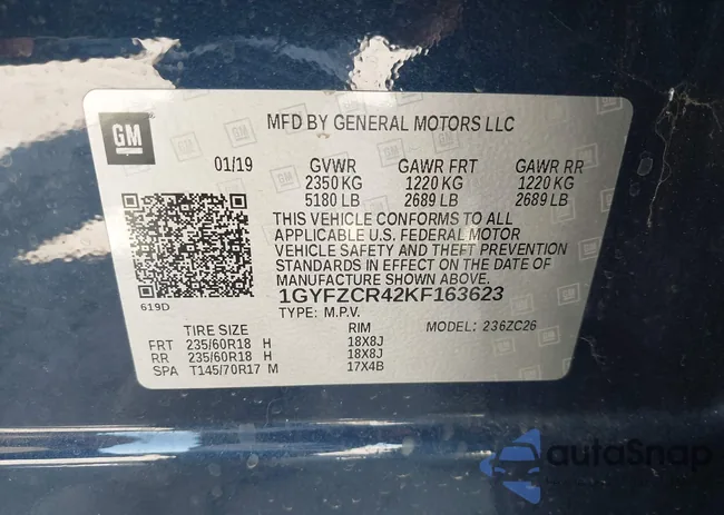 1GYFZCR42KF163623: 43209398