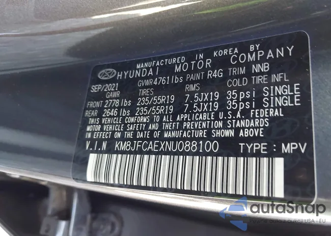 KM8JFCAEXNU088100: 43209433