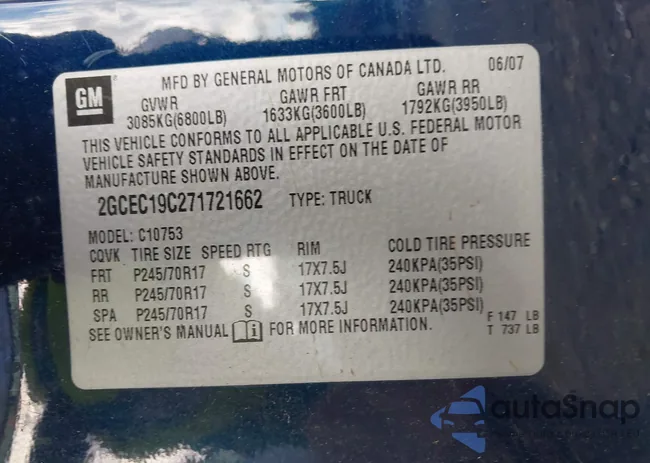 2GCEC19C271721662: 43209478