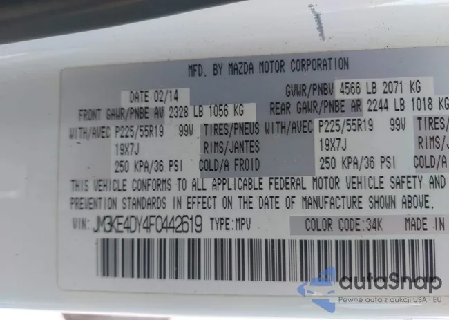 JM3KE4DY4F0442619: 43208582