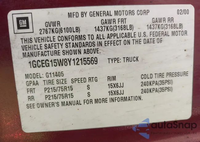 1GCEG15W8Y1215569: 43208587