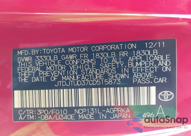 JTDJTUD37CD515873: 43208684