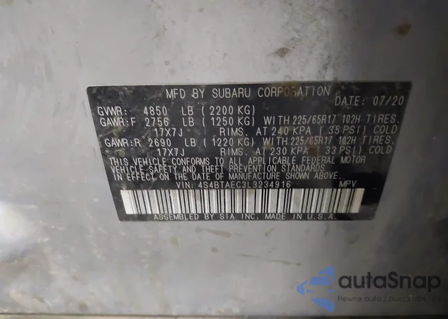 4S4BTAEC3L3234916: 43208747