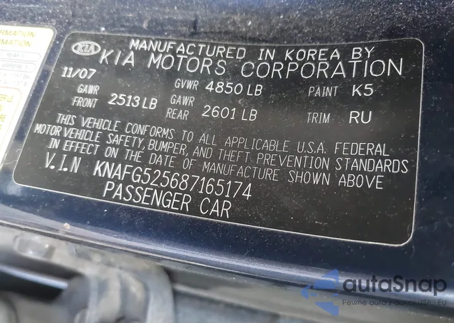 KNAFG525687165174: 43208837