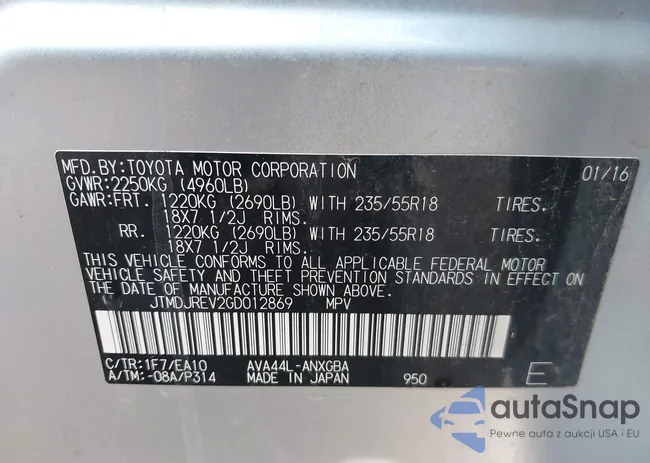 JTMDJREV2GD012869: 43208861