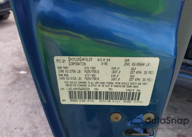 1J4GL48K45W695228: 43209990