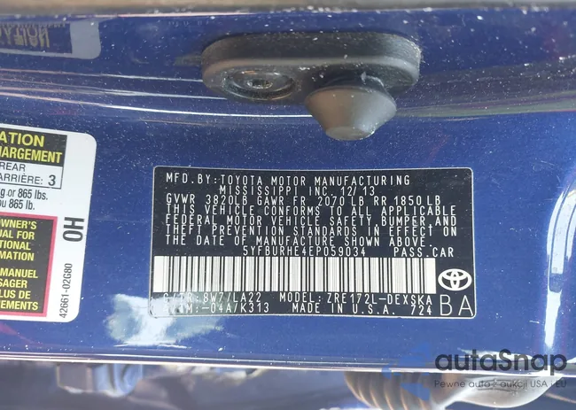 5YFBURHE4EP059034: 43210108