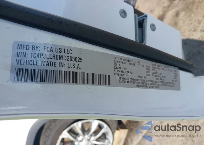 1C4PJLLB0MD203625: 43210117