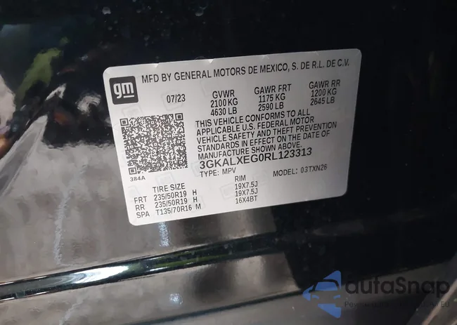 3GKALXEG0RL123313: 43210283