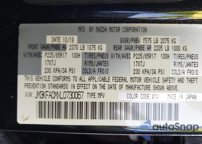 JM3KFACMXL0730067: 43210444