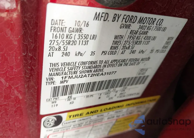 1FMJU2AT2HEA31077: 43210465