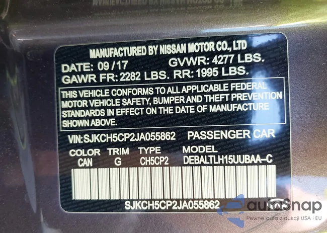 SJKCH5CP2JA055862: 43209588