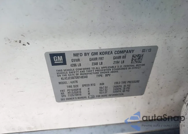 KL4CJCSB7DB148340: 43209775