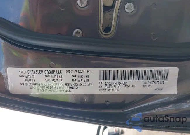 1C3CDFDHXFD146562: 43209837