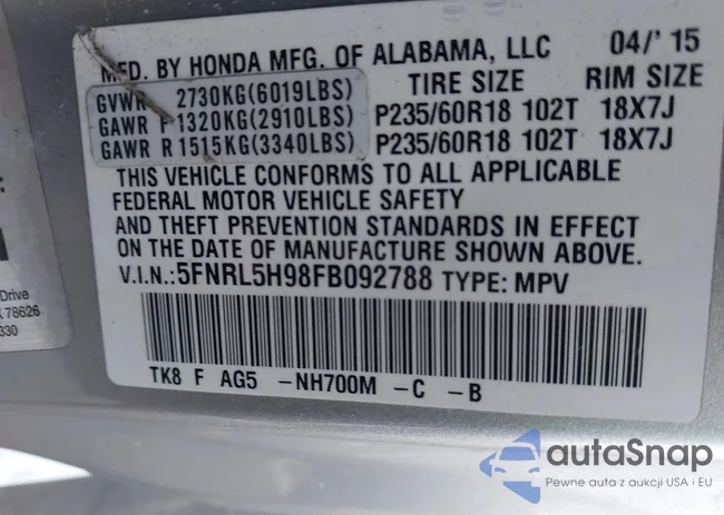 5FNRL5H98FB092788: 43209854