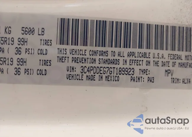 3C4PDDEG7GT189923: 43209928