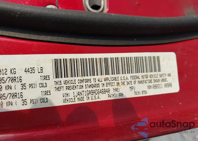 1J4NT1GA9AD646840: 43210975