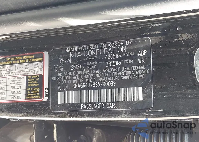 KNAG64J78S5290099: 43211004