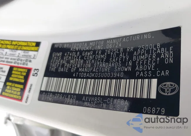 4T1DBADK0SU003940: 43211074