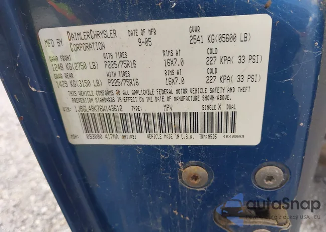 1J8GL48K76W143612: 43211191