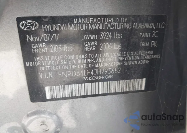 5NPD84LF4JH293682: 43211214