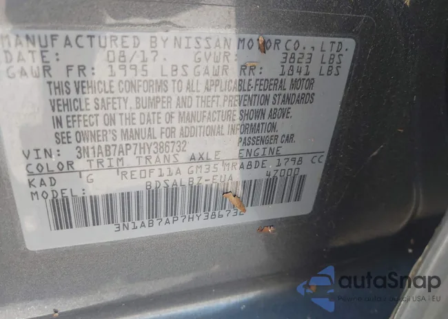 3N1AB7AP7HY386732: 43211216